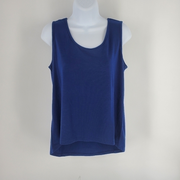 Serena Williams NWT signature statement Scoop neck High Low Navy Tank Top Medium - Picture 1 of 6
